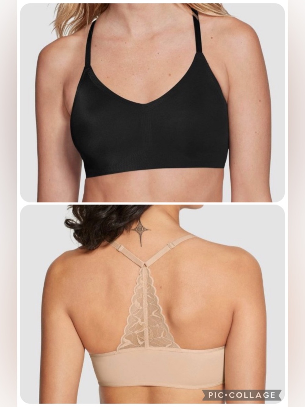 Lot of 2 True & Co Racerback Bras